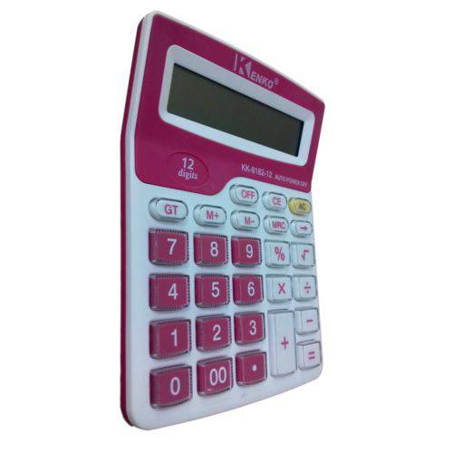Calculadora de Mesa Kk-8182-12 Kenko 12 Digito Pink