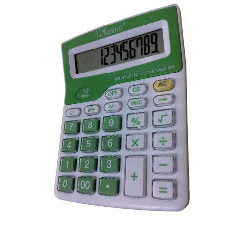 Calculadora de Mesa Kk-8182-12 Kenko 12 Digito Verde