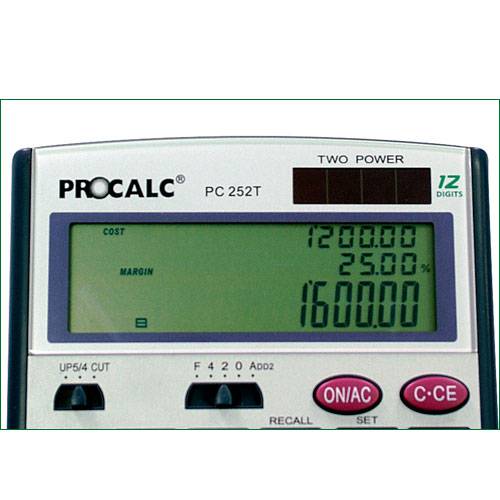 Calculadora de Mesa Procalc 12 Díg Visor Triplo Mostra Custo Venda e Margem