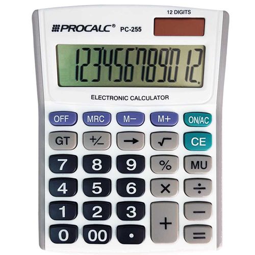 Calculadora de Mesa Procalc PC-255 Branca 12 Dígitos 80747