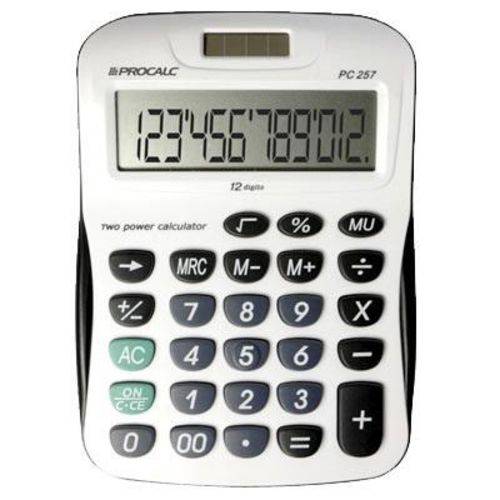 Calculadora de Mesa Procalc PC257 12 Dígitos Compacta