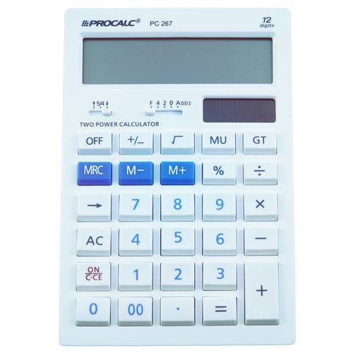 Calculadora de Mesa Procalc Pc267 12 Digitos Bivolt Branca