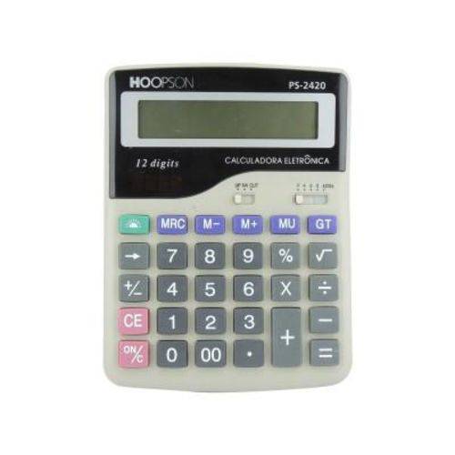 Calculadora de Mesa PS-2420 com Luz Neon Hoopson
