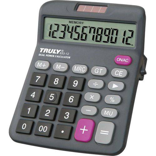 Calculadora de Mesa Trully 12dig.visor Incl.preta Procalc Unidade