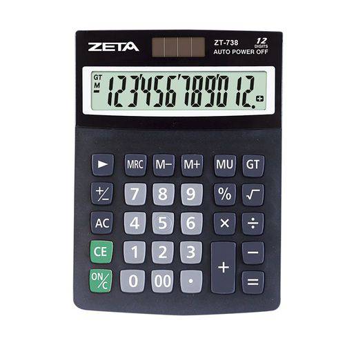 Calculadora de Mesa Zeta Zt318 12 Dígitos Preta