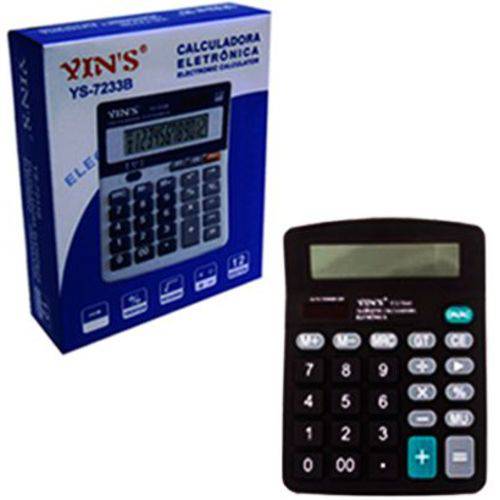 Calculadora Eletrônica 12 Dígitos 14,5x18,5cm