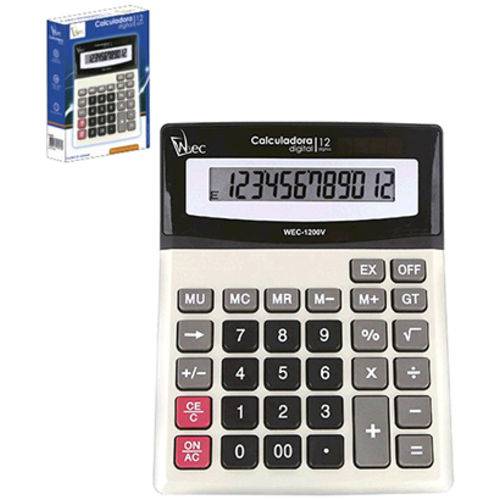 Calculadora Eletronica 12 Digitos 19 5x14 8cm