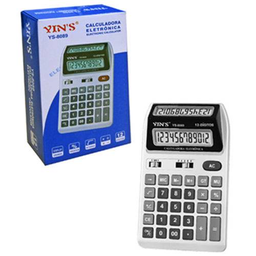 Calculadora Eletronica 12 Digitos com Display Duplo 20x12cm