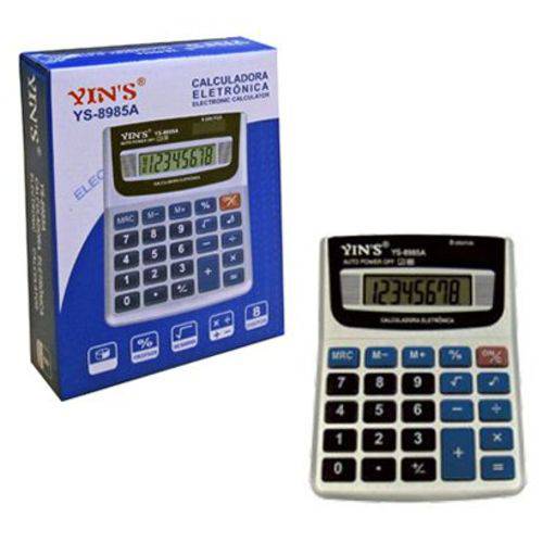 Calculadora Eletrônica 8 Dígitos 13,0x09,0cm