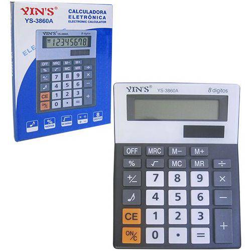 Calculadora Eletrônica 8 Dígitos 15x11,5cm
