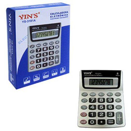 Calculadora Eletrônica 8 Dígitos 13x10cm