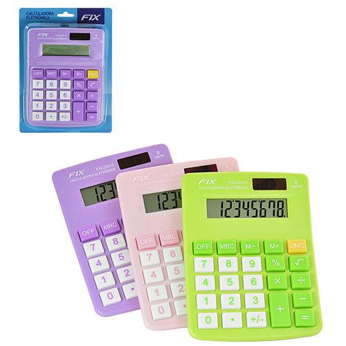 Calculadora Eletronica 8 Digitos Colors 13 8x10 5x2 7cm