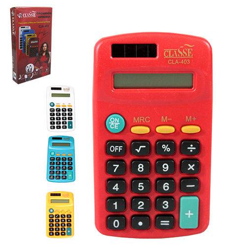 Calculadora Eletronica 8 Digitos de Bolso Colors 11 4x6 5x2cm
