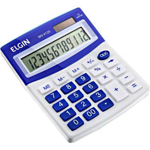 Calculadora Elgin Mesa Bat 12 Digitosazul Ref.Mv-4125