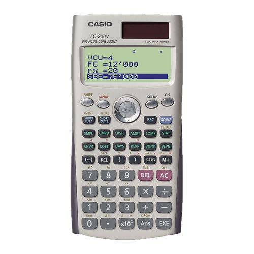 Calculadora Financeira Casio C/ Monitor de 4 Linhas Fc-200v