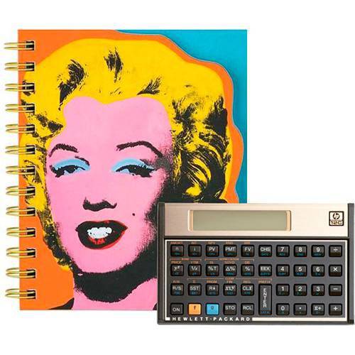 Calculadora Financeira HP12C + Caderno Andy Warhol Marilyn Layered Journal 1ª Ed