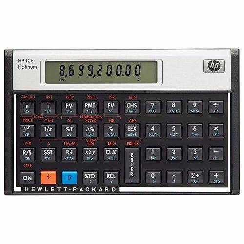 Calculadora Hp -12c Platinum Inglês Visor LCD/ 130 Funções