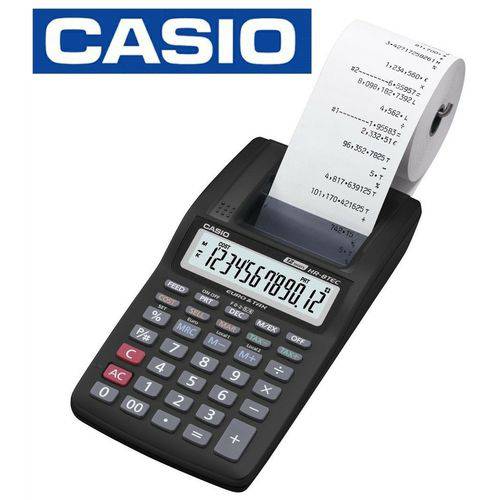 Calculadora Impressoras Cásio Hr-8tm (preta) / 12 Digitos