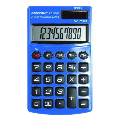 Calculadora Pc 125-Bl Azul Procalc