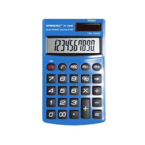 Calculadora Pessoal 10 Dígitos Azul Procalc Pc125-Bl