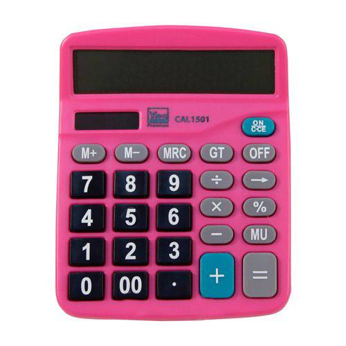 Calculadora Pessoal Yes Premium - 12 Dígitos - PINK