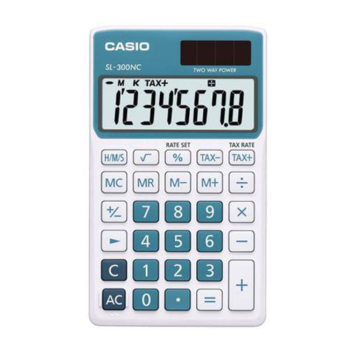 Calculadora Portátil 8 Dígitos Azul Claro - Casio
