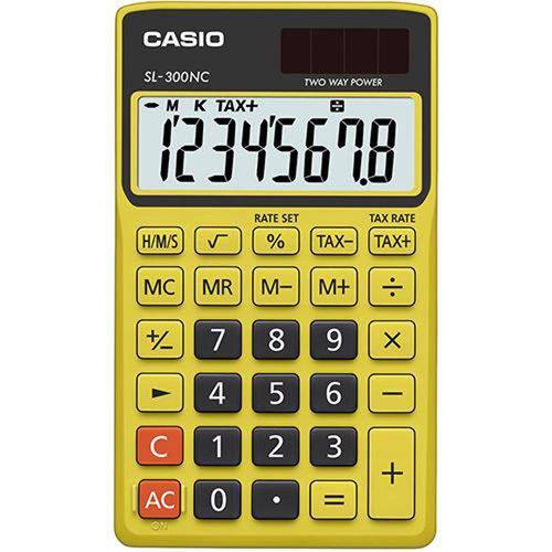 Calculadora Portátil Casio Sl-300nc-Byw Amarela