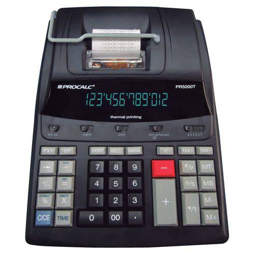 Calculadora Profissional de Mesa Procalc PR5000T Térmica 12 Dígitos Bivolt