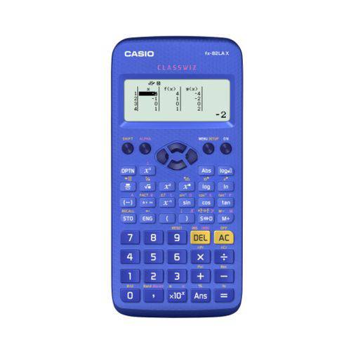Calculadora Programável Cientifica Casio FX-82LAX Azul Original 3 Anos de Garantia 274 Funções, Disp