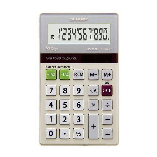 Calculadora Sharp 10 Dígitos e Dupla Alimentação - El377tb