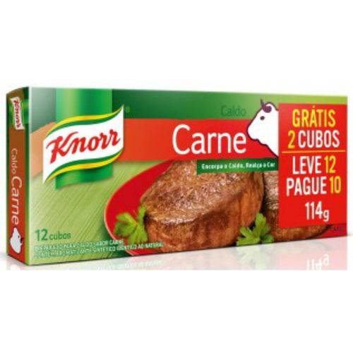 Caldo Knorr Pg 10cb Lv 12cb-114g Cx Carne