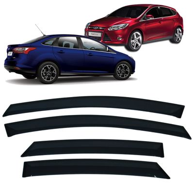 Calha de Chuva 4 Portas Ford Novo Focus Hatch e Sedan 2014 Até 2018