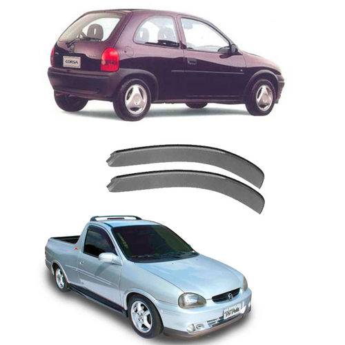 Calha Defletor de Chuva Corsa Hatch 1994 a 2001 e Pick-up Corsa 1994 a 2003 2 Portas