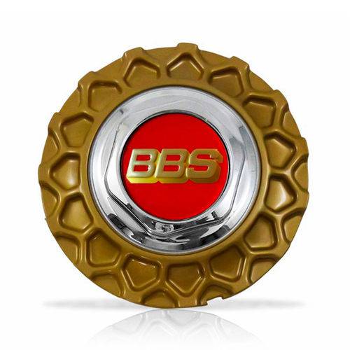 Calota Centro Roda Brw Bbs 900 Dourada Cromada Emblema Vermelha