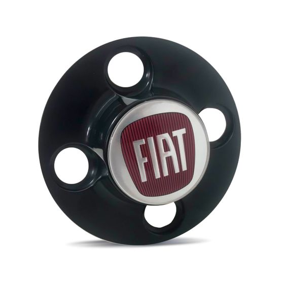 Calota Centro Roda Ferro Fiat Bravo Emblema Vermelho