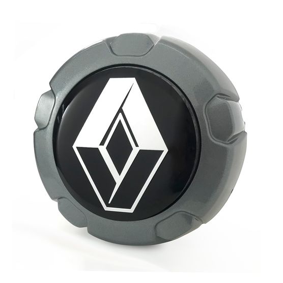 Calota Centro Roda VW Saveiro G5 Tropper Grafite Brilhante Emblema Renault Preto