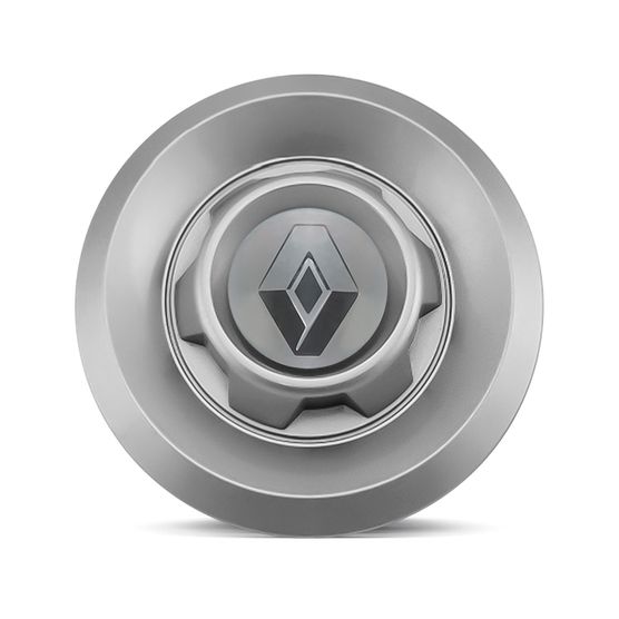 Calota Centro Roda Vw Saveiro Modelo Novo 4 Furos Prata Emblema Renault Prata