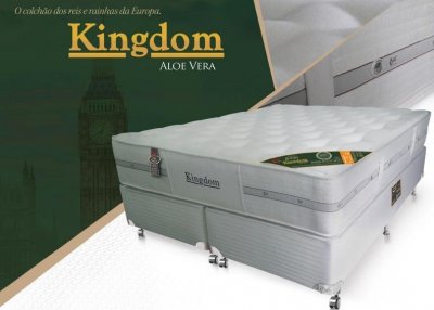 Cama Box + Colchão Castor Casal Kingdom Aloe Vera 138x188x72cm 00744/09306 -