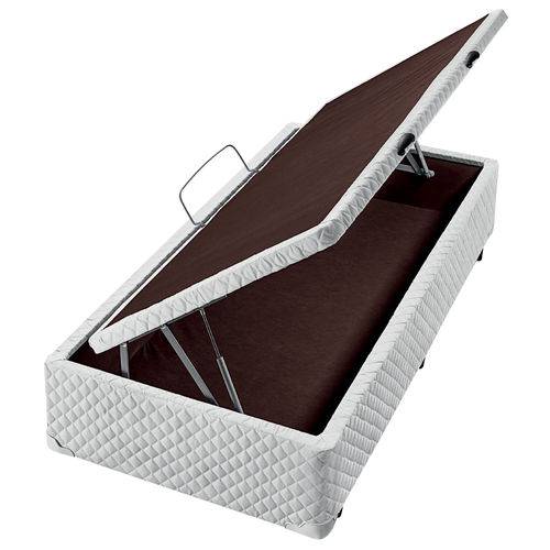 Cama Box com Baú Americanflex Tapeçado Branco Solteiro 88 X 188 X 40 Cm