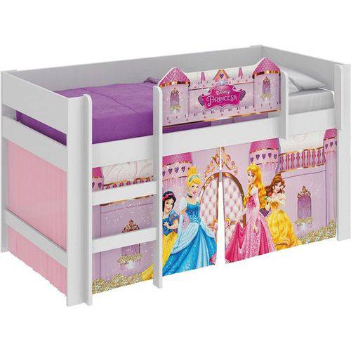 Cama Infantil Princesas Disney Play Branco - Pura Magia