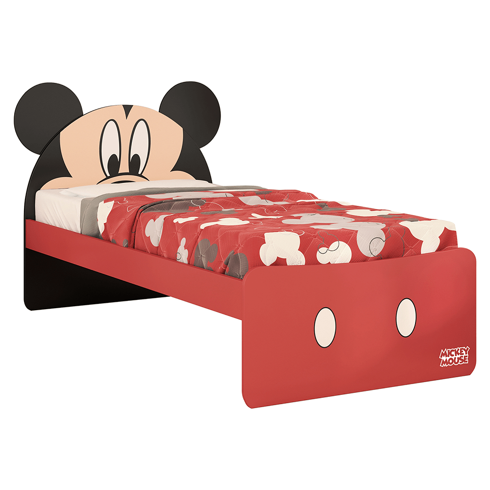 Cama Mickey Pura Magia Disney Plus Vermelha Preto