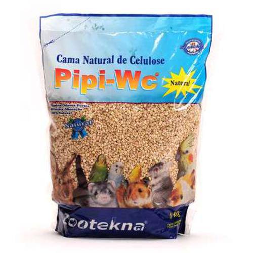 Cama Natural Zootekna Pipipet de Celulose para Roedores e Pássaros - 2kg