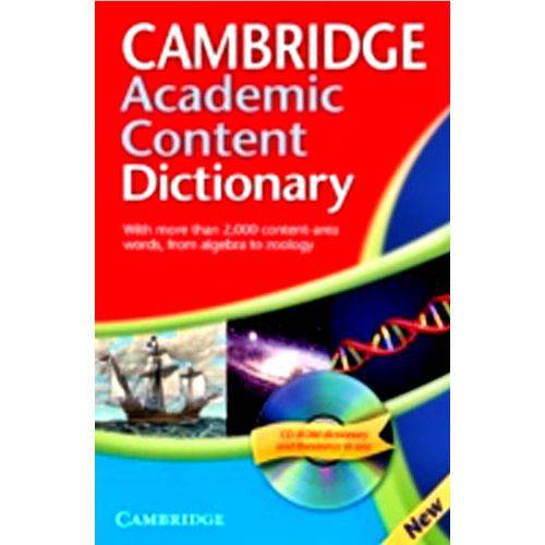 Cambridge Academic Content Dictionary With CD-ROM - Cambridge University Press - Elt