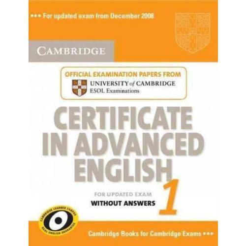 Cambridge Certificate In Advanced English 1 Studea