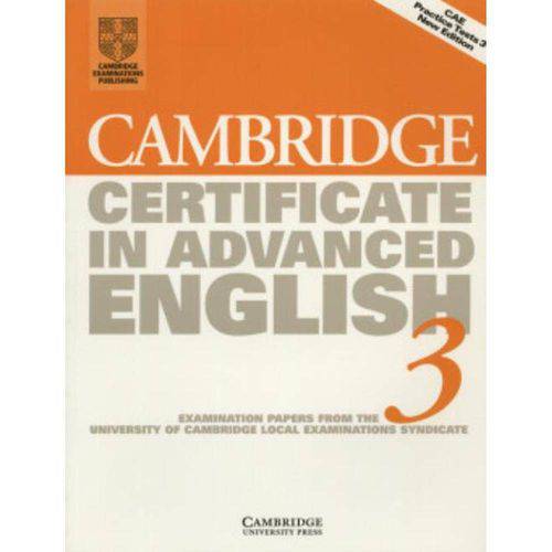 Cambridge Certificate In Advanced In Eng. 3 Sb