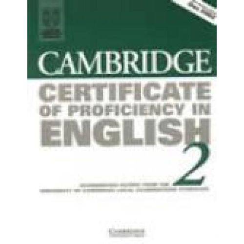 Cambridge Certificate Of Proficiency In English 2 - Student's Book - Cambridge University Press - Elt