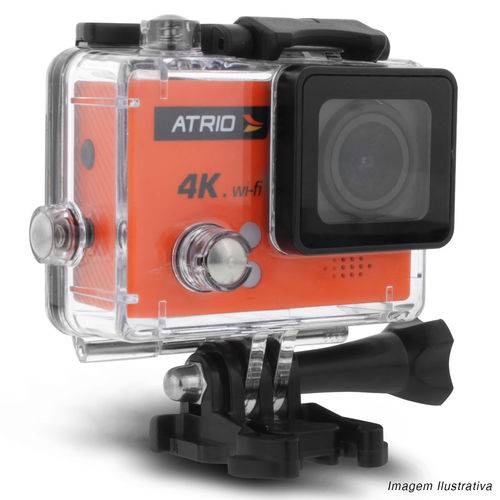 Câmera Ação Atrio Fullsport 4k Tela LCD USB Sd à Prova D’água Esportiva Wifi Controle Remoto Outle