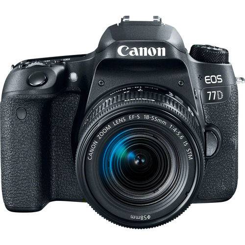 Câmera Canon Dslr Eos 77d com Lente 18-55mm Is Stm