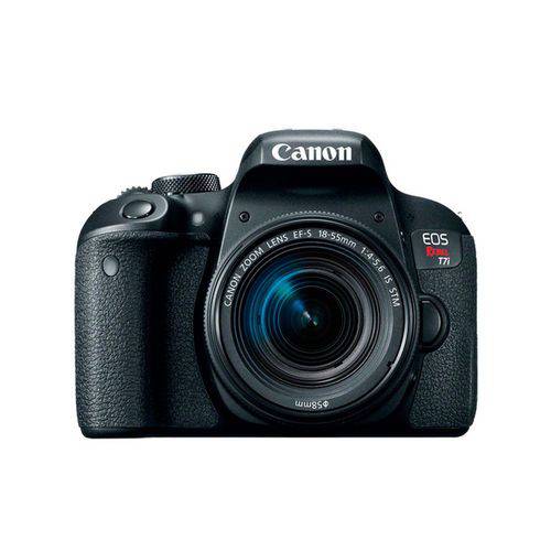 Câmera Canon Eos T7i 18-55mm F/3.5-5.6 Is Stm Preto