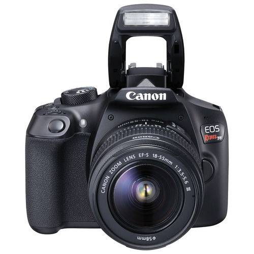 Câmera Canon T6 Kit com Lentes 18-55mm + 55-250mm